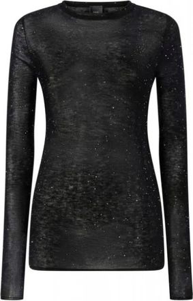 Pinko Pinko, Tops, Dames, Zwart, M, Long Truien