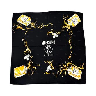 Moschino Silky Scarves, female, Black, Size: ONE SIZE Foulard Profumo
