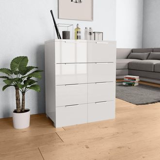 Berkfield Home Sideboard High Gloss White 60x35x80 cm Engineered Wood | Size: 60 x 35 x 80 cm