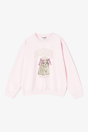 Ganni Pink Poodle Sweatshirt - Size XS Organic Cotton