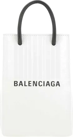 Balenciaga White Leather Phone Case