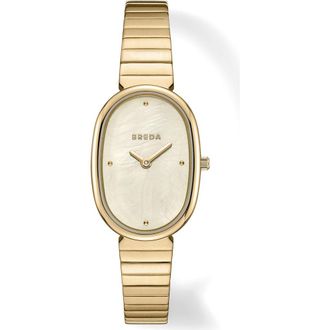 Breda Jane Bracelet Watch, 23mm in 18K Gold-Plated/ivory at Nordstrom