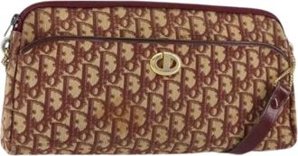 Dior Pre-owned Shoulder Bags, female, Red, Size: ONE SIZE Pre-owned Trotter Canvas Shoulder Bag