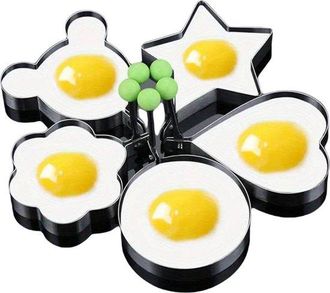 OEM Stampo Per Uova, Stampo Per Uova Fritte, Stampo Per Pancake, Stampo Per Cuocere Pancake, Teglia Da Forno, 5 Pezzi