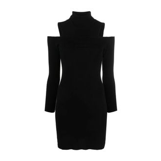 Costume National Dames, Jurken, Zwart, Maat: L Viscose