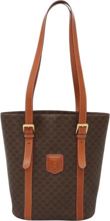Celine Macadam Brown Canvas Tote Bag (Pre-Owned)