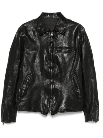 Yohji Yamamoto leather jacket - Black