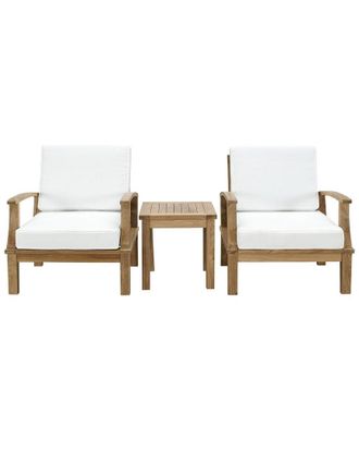 ModWay Discontinued Modway Marina 3Pc Outdoor Patio Premium Grade A Teak Wood Set