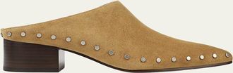 Vince 40mm August Studded Suede Clogs