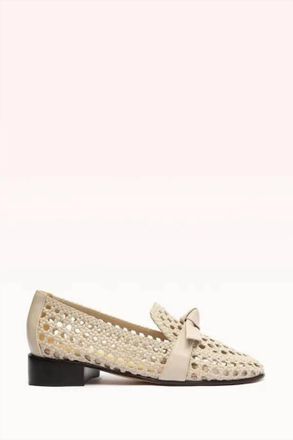 Alexandre Birman Womens Clarita Woven Basketry Loafer In Beige