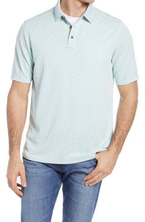 Johnston & Murphy Short Sleeve Slub Knit Polo in Mint at Nordstrom, Size Xx-Large