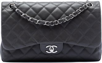 Chanel Tweedehands Jumbo Classic Kaviaar Dubbele Flap