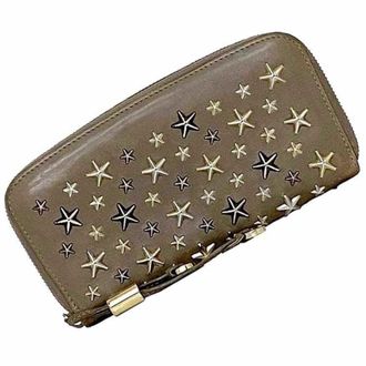 Jimmy Choo London Leather Long Wallet (Bi-Fold) (Pre-Owned)