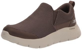 Skechers Mens GO Walk Flex Impeccable II Trainers, Khaki Textile, 9.5 UK