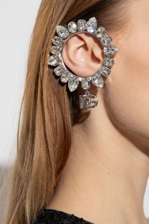 Dolce & Gabbana Rhinestone-embellished Ear Cuff, Womens, Silver