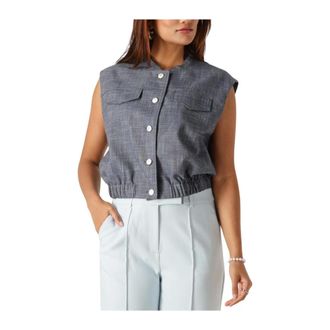 Aaiko Jassen, Dames, Blauw, XL, Denim, Dames Blazers Olivia Denim Vis 368