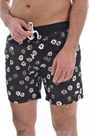 Karl Lagerfeld Print Fleuri Zwemshort - Heren - Badkleding - Zwart - Maat: S Poliester