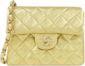 Chanel Borsa a spalla Chanel Pre-owned in agnello metallizzato - - Pre-owned - Donna - Giallo - ONE SIZE