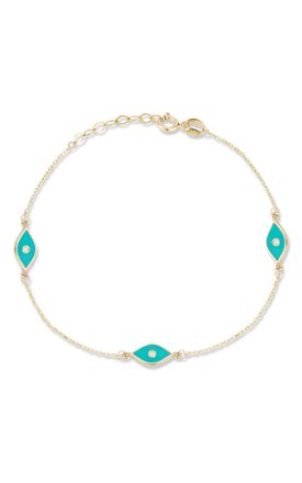 Ember Fine Jewelry 14K Gold & Diamond Evil Eye Bracelet