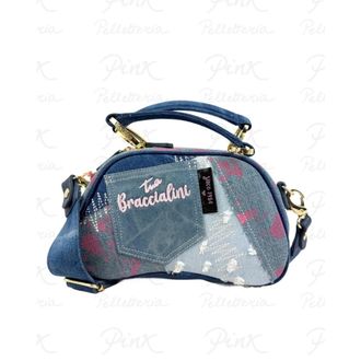 Braccialini Handbags, female, Blue, Size: ONE SIZE Candy Bowler S