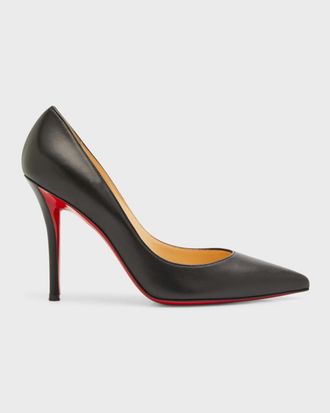 Christian Louboutin 100mm Apostrophy Leather Pointed Pumps
