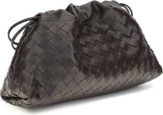 Bottega Veneta Womens Drawstring Pouch Fondant-M Brass Leather Calf Wallets & Purses