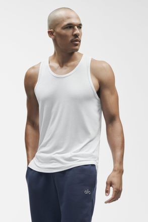 Alo | Everyday Modal Rib Tank Top in White, Size: Medium
