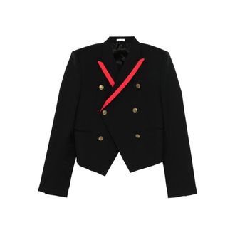 Alexander McQueen Double-breasted Trim Blazer