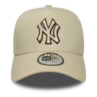 New Era 9Forty Team Outline Trucker Cap - Heren - Petten - Beige - ONE Size - Katoen - Accessoires
