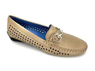 Robert Zur Womens Perlata Loafer In Silver/gold