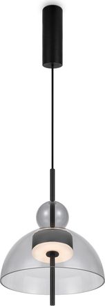 Maytoni Led Design Pendellampe Bangkok ø 25 cm, Rauchglas