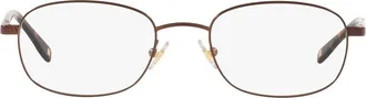 Brooks Brothers 57mm Round Optical Glasses in Satin Dark Brown/demo Lens at Nordstrom