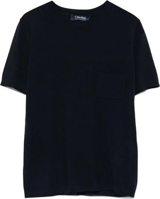 Max Mara T-shirt in lana - Blu