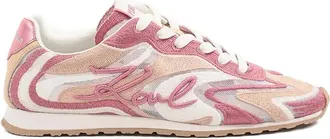 Karl Lagerfeld lace-up sneakers - women - Fabric/Rubber/Polyurethane/Calf Leather - 36 - Pink