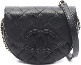 Chanel 2020 mini Matelasse chain shoulder bag - Black