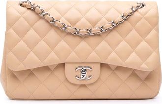 Chanel Borsa a spalla Jumbo Classic Double Flap in pelle di agnello 2011 - Marrone