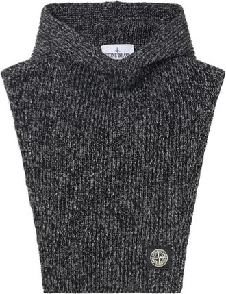 Stone Island Winter Scarves, male, Gray, Size: ONE SIZE Compass Logo Balaclava