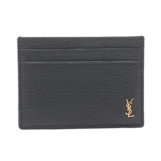 Saint Laurent Pre-owned Wallets, male, Black, Size: ONE SIZE Pre-owned Tiny Cassandra Leather Card Case