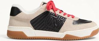 Valentino Garavani Sparry Trainer in Split Leather and Nappa Man BLACK 39.5