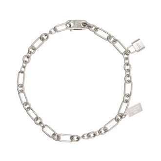 Acne Studios Necklaces, male, Gray, Size: ONE SIZE Padlock Chain Necklace
