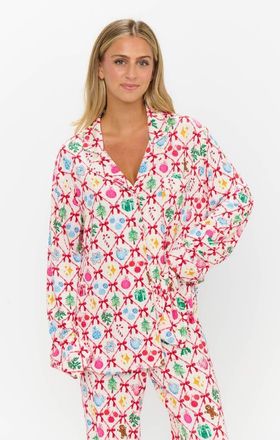Show me your Mumu Classic PJ Set in Winter Wonderland Jersey at Nordstrom, Size Medium