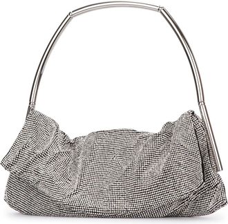 Benedetta Bruzziches Womens Beaded Metal-Frame Clutch Silver Mesh With
