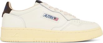 Autry Medalist Low White And Brown Leather Sneakers