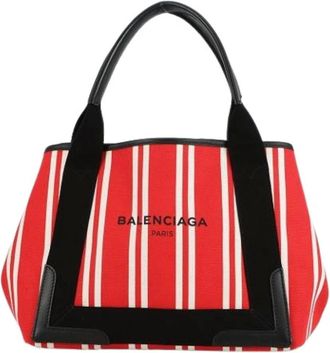 Balenciaga Pre-owned Tote Bags, female, Red, Size: ONE SIZE Pre-owned Canvas Tote Bag