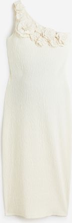 H&M MAMA One-Shoulder-Kleid mit Applikation - White