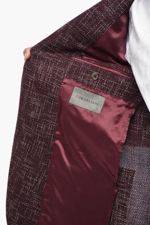 Corneliani Blazer Semifoderato in Tweed con Rever Classico Corneliani