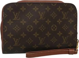 Louis Vuitton Pre-owned Clutches, female, Brown, Size: ONE SIZE Pre-owned Canvas clutches