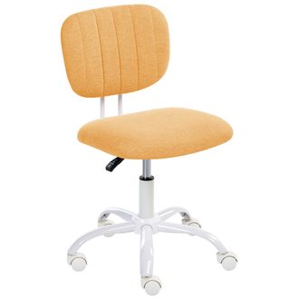 Beliani Silla Giratoria De Escritorio Elegante Tapizado De Tela Estructura De Hierro Oficina En Casa Habitaci&oacute;n Infantil Altura Ajustable Sin Reposabrazos Nar