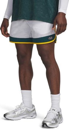 Under Armour Icon Woven Track Shorts in White at Nordstrom, Size Xx-Large