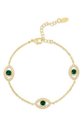 SHYMI Evil Eye Station Bracelet in Gold at Nordstrom